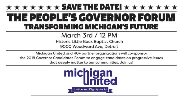 The People’s Governor Forum: Transforming Michigan’s Future